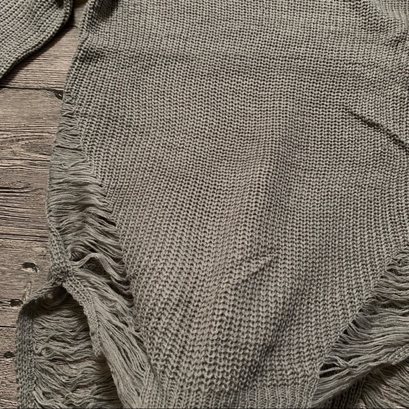 Sexy grey long sleeve broken holes sweater dress - Picture 4 of 5